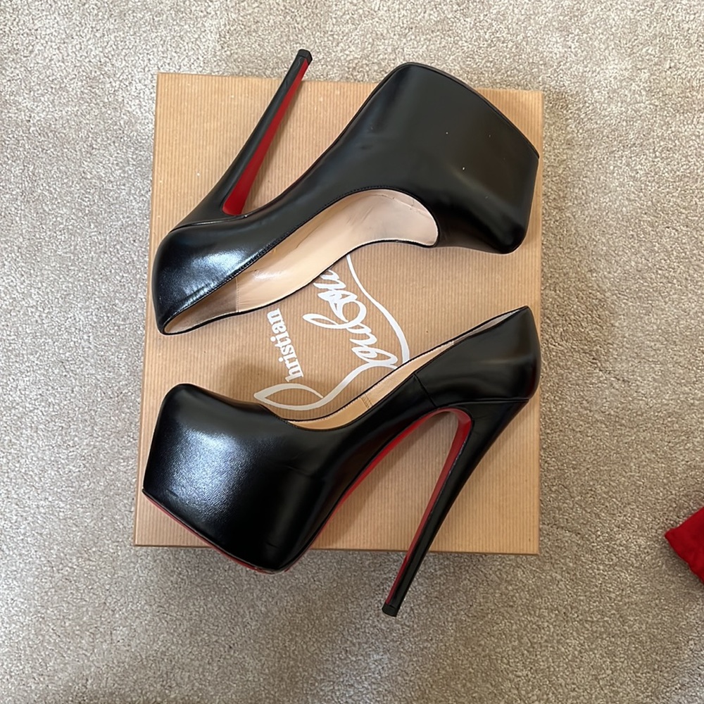 Christian Louboutin Black Daffodile 160mm Kid size 37 - Picture 4 of 16